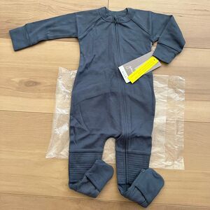 NWT Goumi Kids Midnight Baby Footie SZ 9-12mo Blue Bamboo Zippy Sleeper